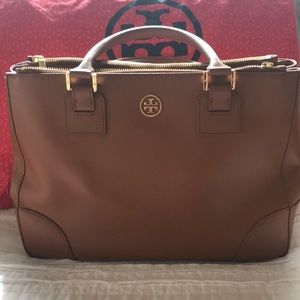 Brown leather Tory Burch Robinson Tote